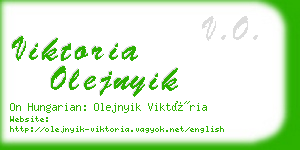 viktoria olejnyik business card